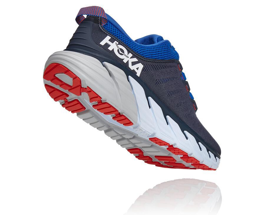 Hoka One One Gaviota 3 Löparskor Herr - Svarta/Blå - RBXML-9358